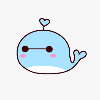 可爱卡通鲸鱼