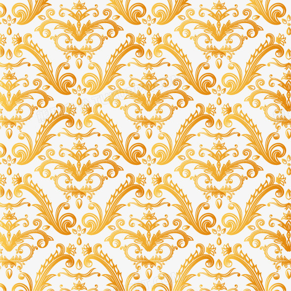 中国风金色花纹底纹png图片素材下载_花纹png_熊猫办公