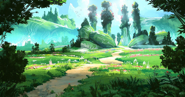 手绘可爱唯美森林