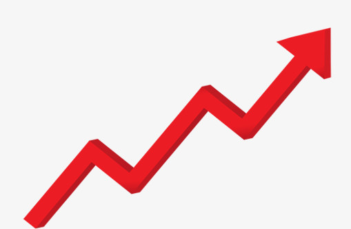 本作品全称为《简约红色精美上升箭头创意元素》,在整个配色上使用