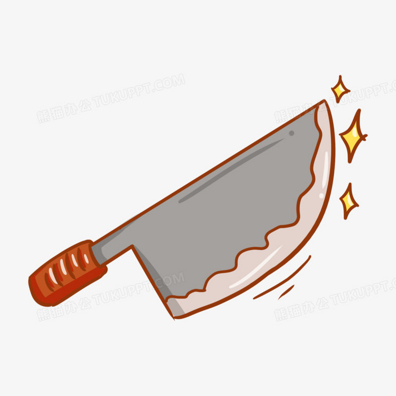 卡通手绘杀猪刀元素