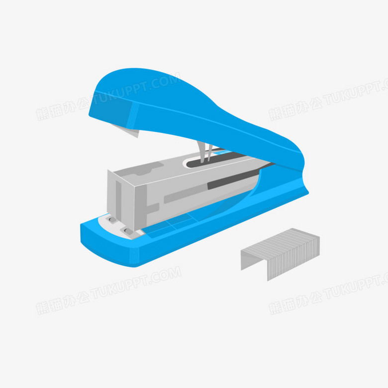卡通手绘学习用品文具订书机针元素