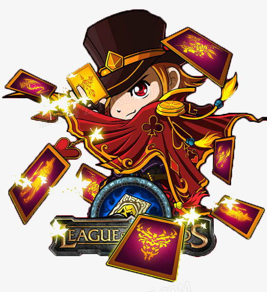 英雄联盟卡通卡牌大师