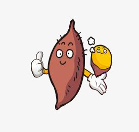 卡通烤地瓜