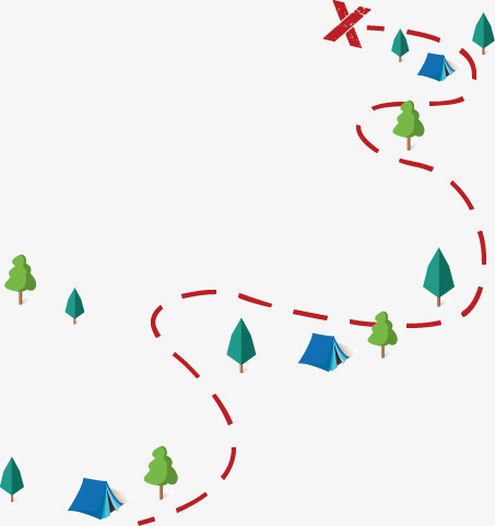 本作品全称为《彩色卡通手绘行走的路线创意元素》,使用adobe