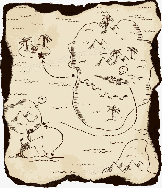 矢量手绘藏宝图