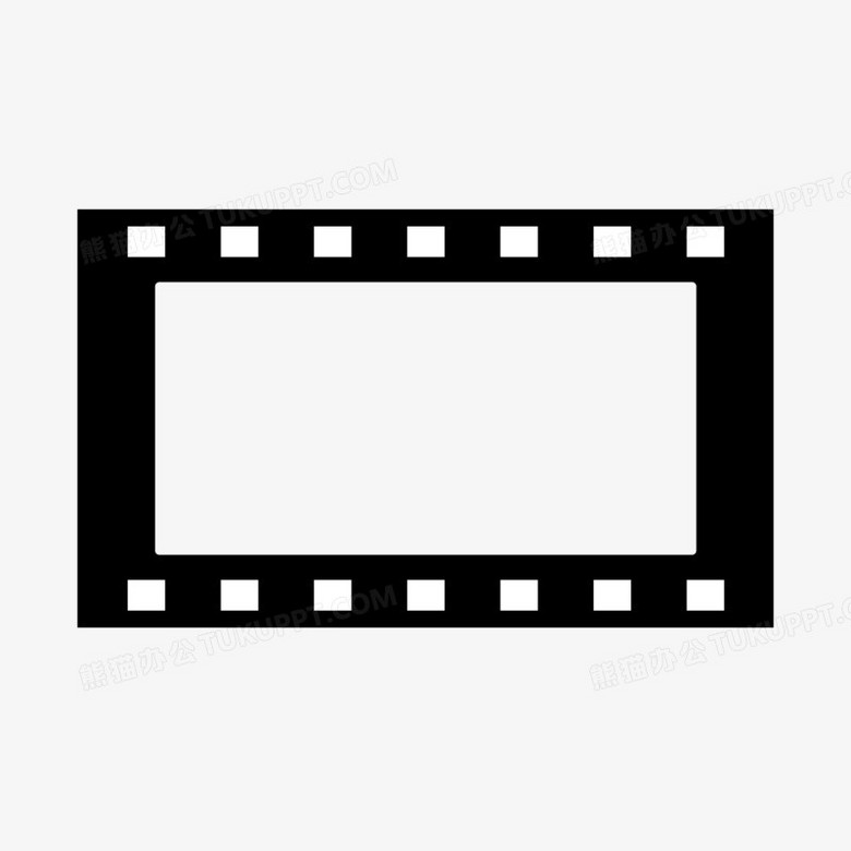 黑白电影框元素png图片素材下载_黑白png_熊猫办公