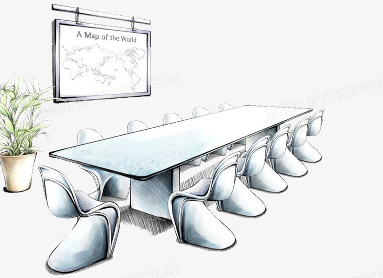 手绘会议室PNG图片素材下载_会议室PNG_熊猫办公