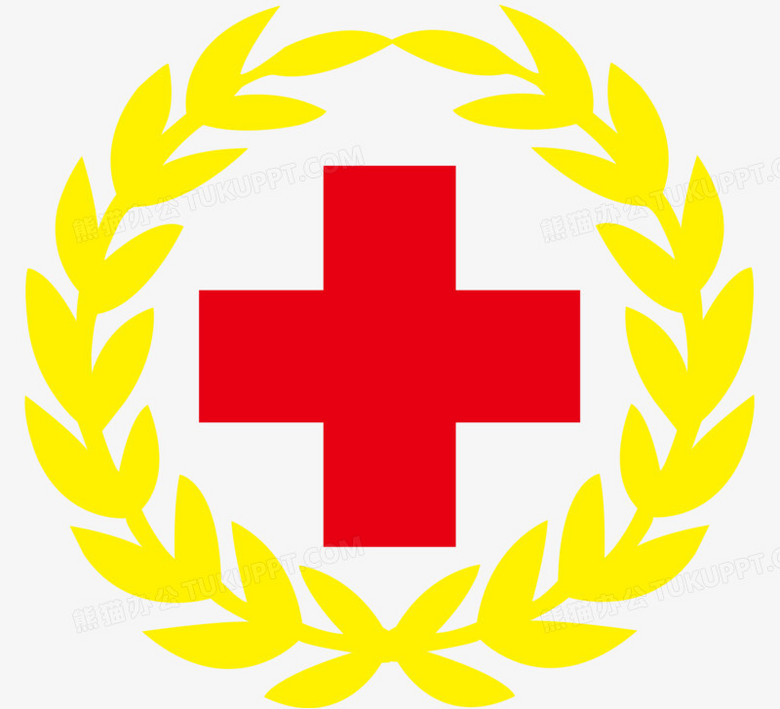 本作品全称为《红黄色简约风红十字会会徽创意元素》,使用adobe