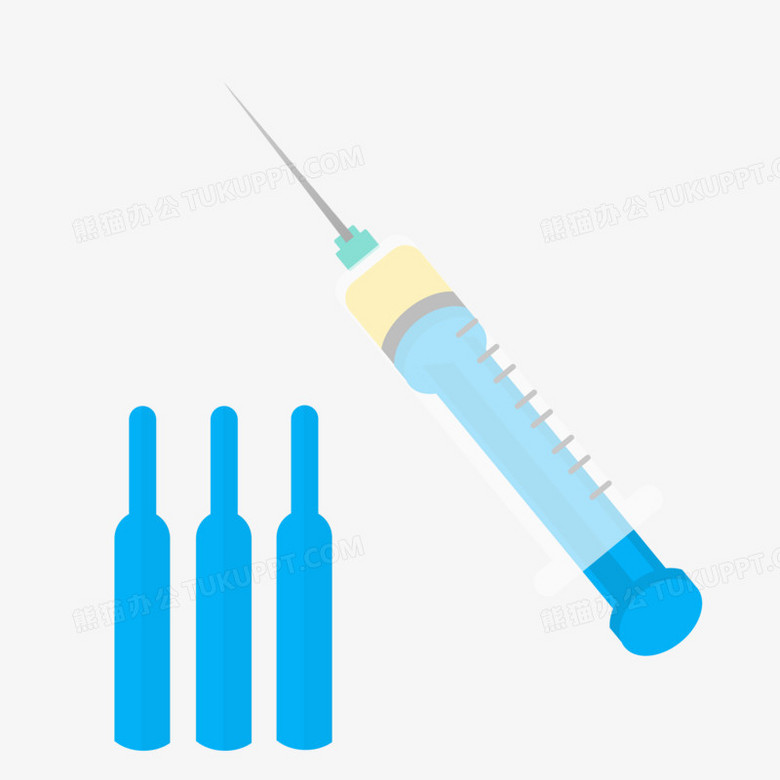 卡通手绘针筒疫苗注射免抠元素png图片素材免费下载 元素png 4000 4000像素 熊猫办公