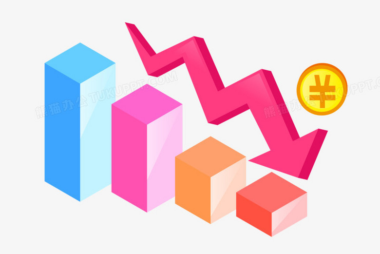 下跌下降趋势箭头图标设计