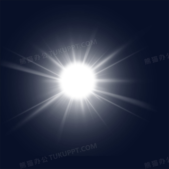 太阳光效png图片素材下载 光效png 熊猫办公