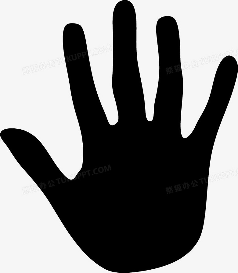 本作品全称为《黑色卡通手绘手掌印创意元素》,使用adobe illustrator