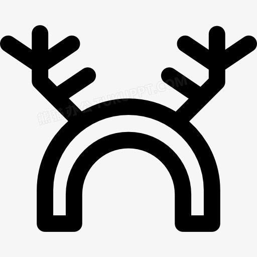 本作品内容为鹿头图标,     