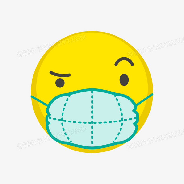 口罩加油emoji表情图片