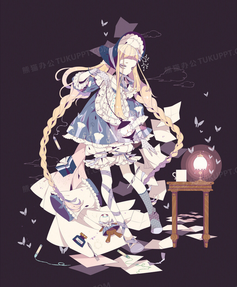 萌萌哒少女动漫插画