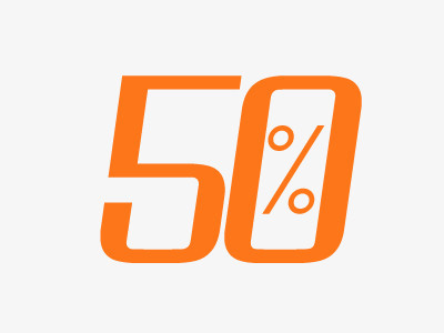 50%数字艺术字设计png图片素材下载_数字png_熊猫办公