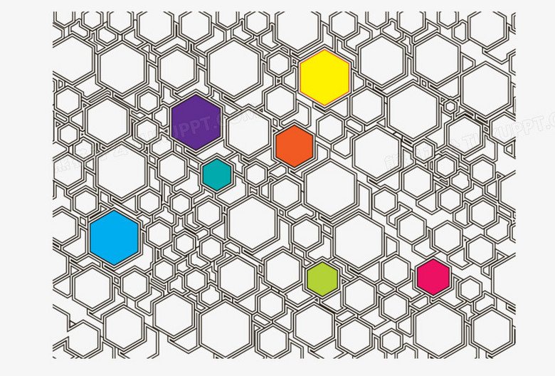 矢量六边形素材