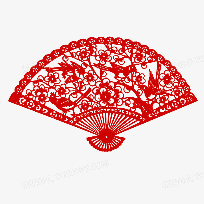 扇子中国风扇子剪纸扇子png图片素材免费下载 剪纸png 700 700像素 熊猫办公