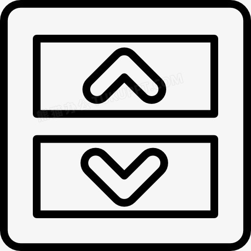 上下箭头概述按钮中的按钮图标