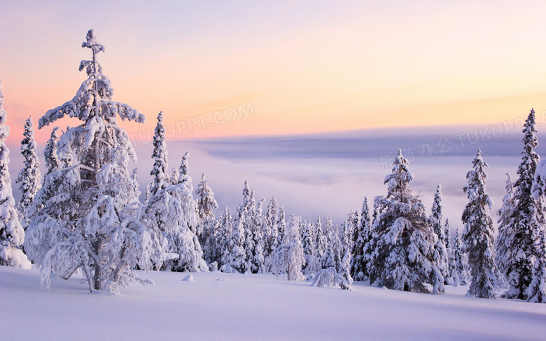 冬季雪景圖