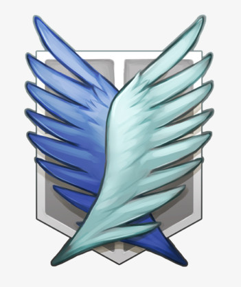 蓝色的翅膀免抠素材