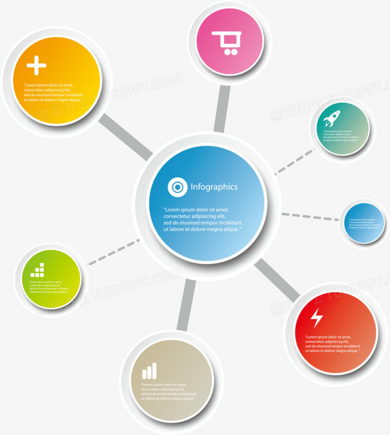 矢量圆形标签结构图