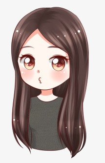 本作品全称为《黑色卡通嘟嘴长发大眼睛女孩创意元素》,在整个配色上