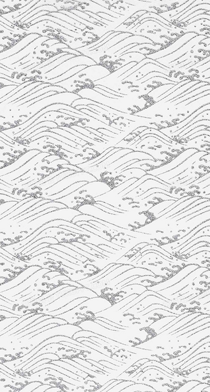 黑白水波设计手绘