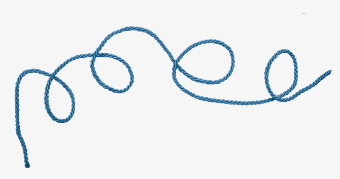 浅蓝色绳子弯曲绳子png图片素材下载_弯曲png_熊猫办公