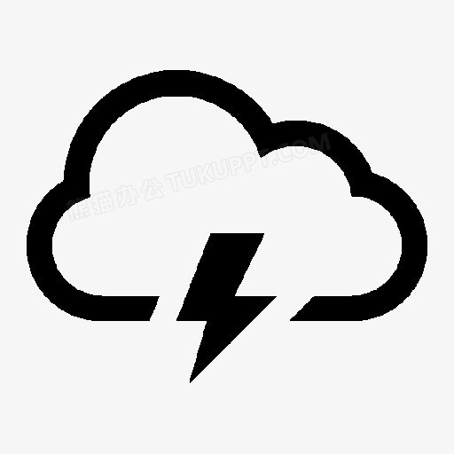 雷电天气符号图标