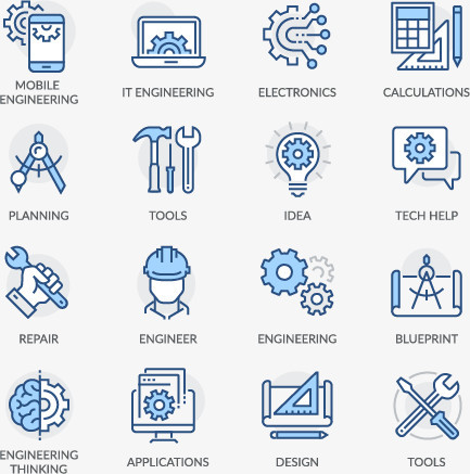 工人按钮图标设计矢量素材