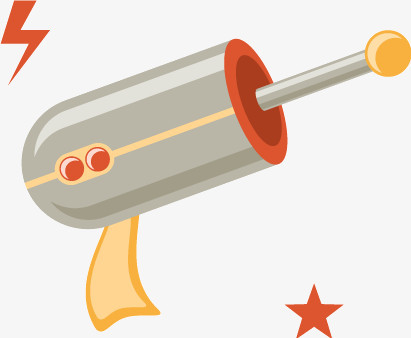 卡通激光枪设计矢量素材