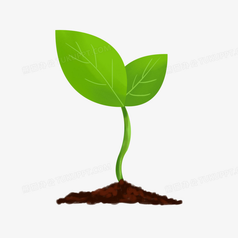 手绘卡通植物春芽元素png图片素材下载 手绘png 熊猫办公