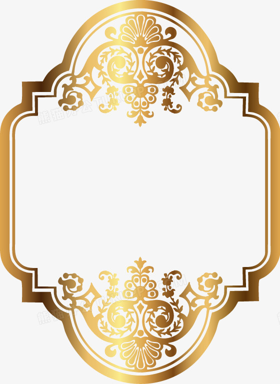 金色花纹边框