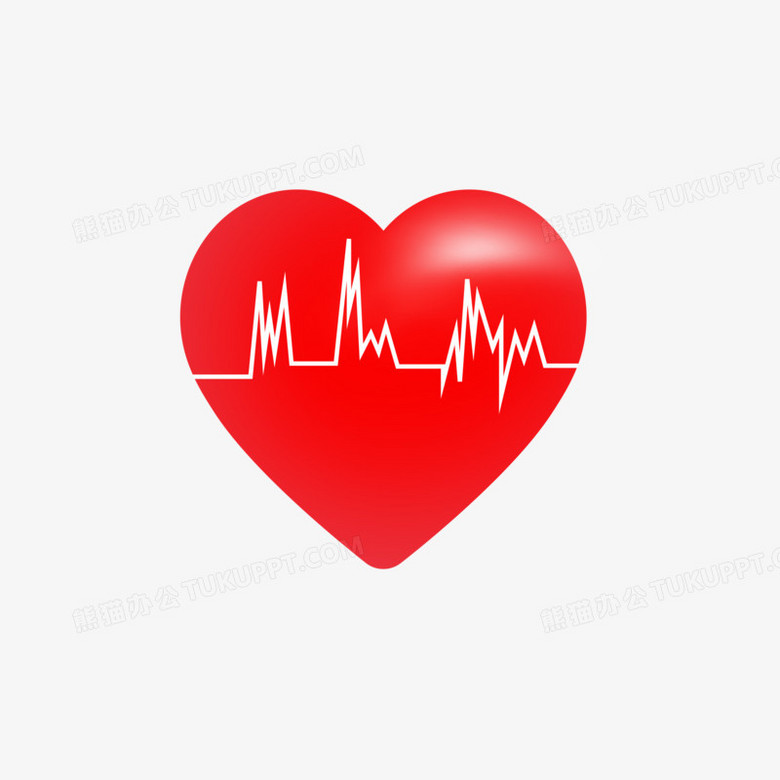 卡通手绘爱心心跳元素