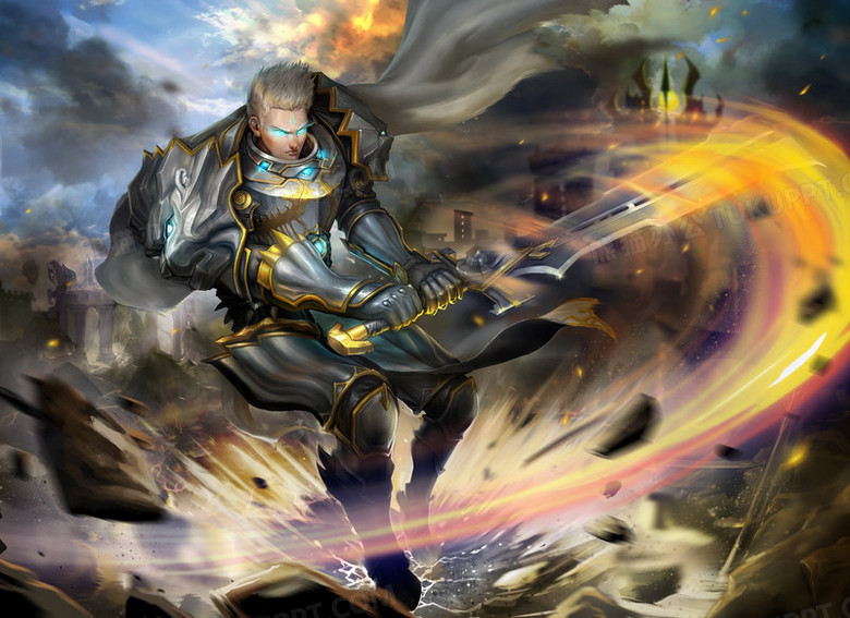 炫酷战士游戏原画png图片素材下载_游戏战士png_熊猫办公