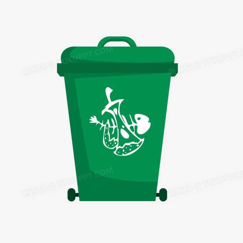 手绘卡通厨余垃圾元素