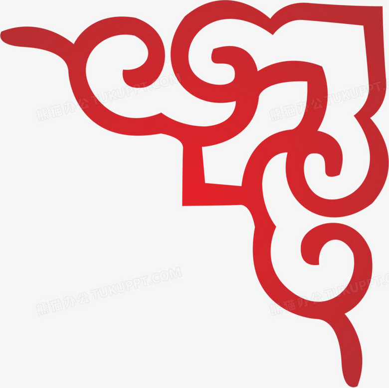 在整个配色上使用红色作为基础色调,设计了边角角花,卡通风效果更好