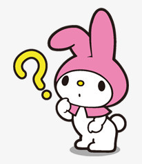 本作品全称为《粉色卡通风可爱呆萌冒问号的小白兔元素》,在整个配色