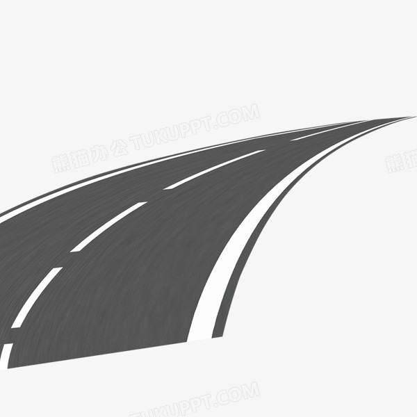 在整个配色上使用黑白作为基础色调,设计了一条柏油公路,卡通风效果
