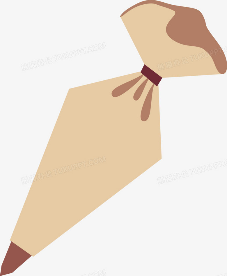 本作品全称为《棕色简约风裱花袋创意元素》,使用adobe illustrator