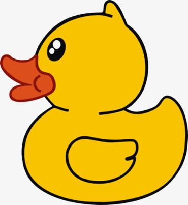 本作品全称为《黄色卡通手绘可爱小黄鸭创意元素》,在整个配色上使用