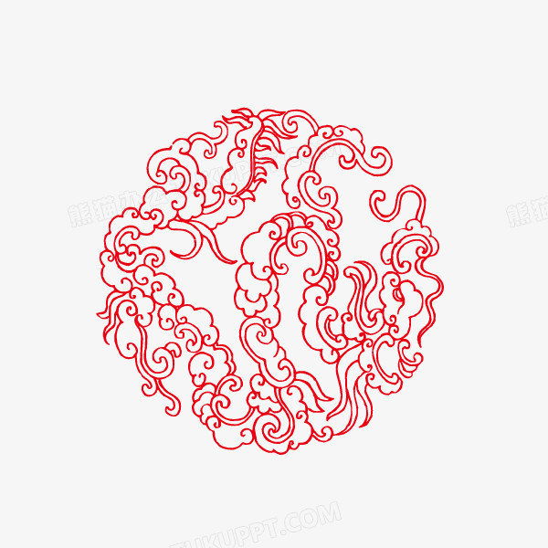 中国风花纹装饰花纹圆形png图片素材免费下载 装饰png 600 600像素 熊猫办公