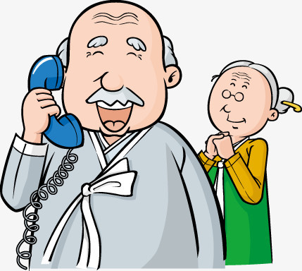 卡通人物打电话PNG图片素材下载_卡通人物PNG_熊猫办公