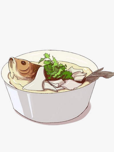 本作品全称为《黄色卡通风一盘美味的水煮鱼创意元素》,在整个配色上