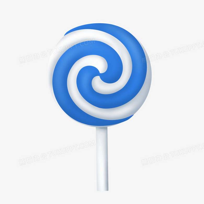 手绘蓝色波板糖免抠元素