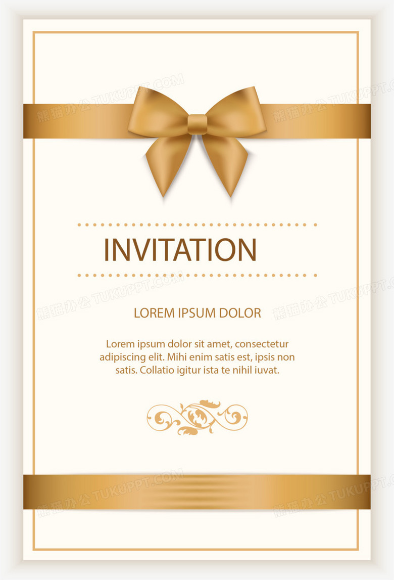 婚礼邀请卡矢量素材