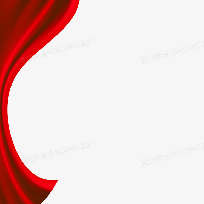 红飘带红绸缎幕布