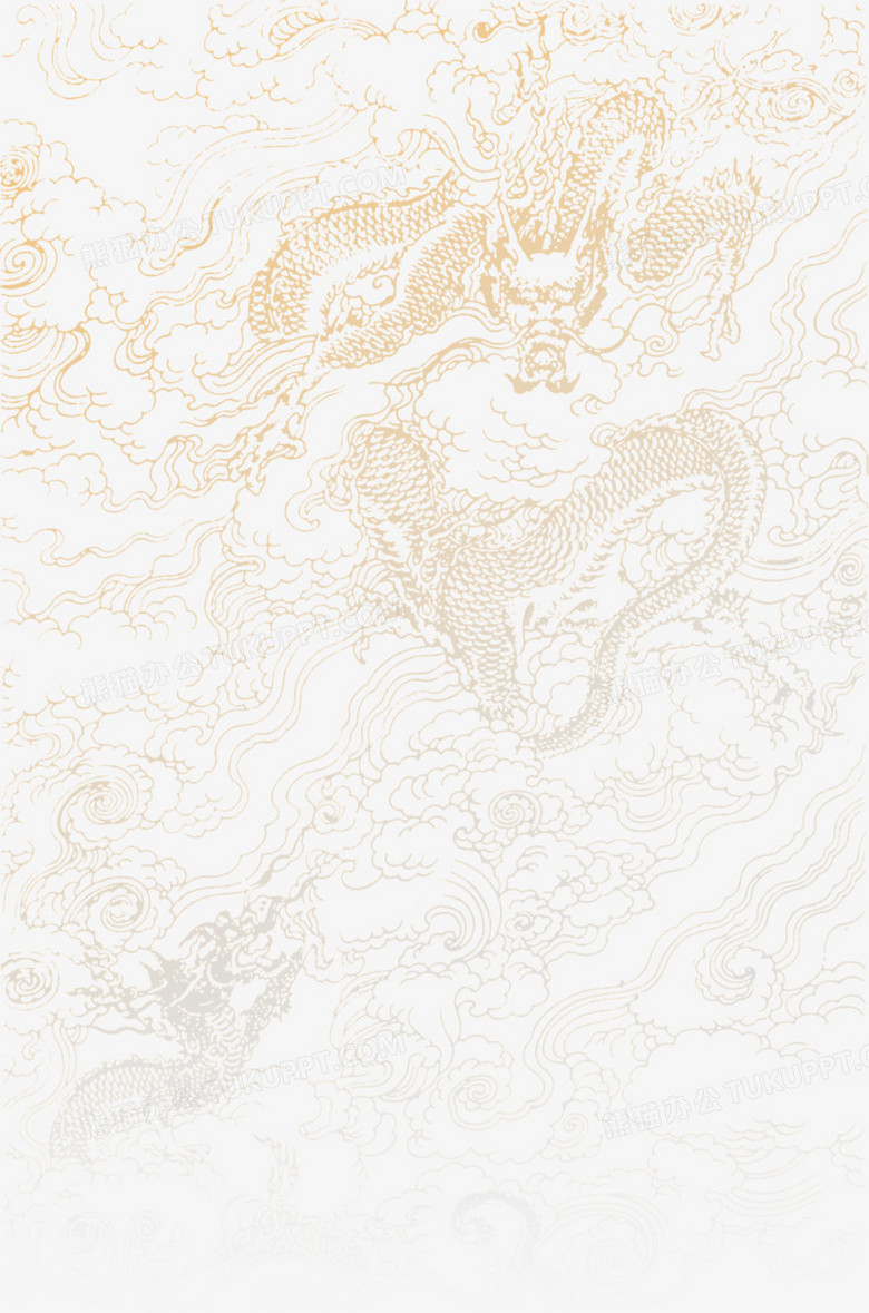 古风黄色龙图片素材